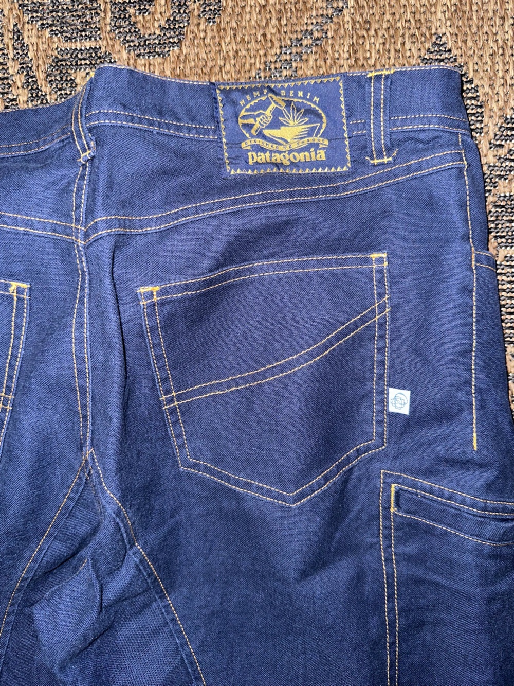 Patagonia Women’s Navy Relaxed Hemp Jeans from the Rhythm Collection.